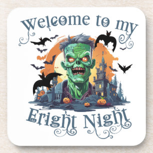 Frankenstein zum Halloween Willkommen in meiner Sc Getränkeuntersetzer