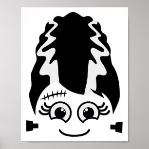 Frankensteinbrücke Niedliches Monster Halloween Co Poster