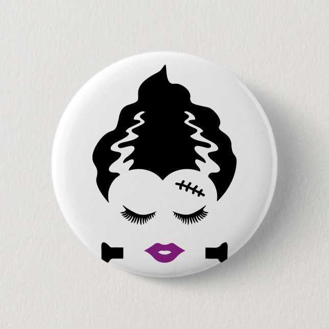 Frankensteinmonster-Braut Halloween-Kostüm 1 Button (Vorderseite)