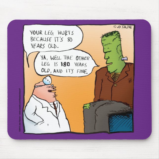 Frankensteins Doctor Cartoon Mousepad (Vorne)