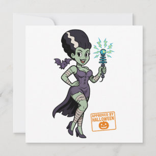 Frankensteins Ehefrau Cartoon Feiertagskarte