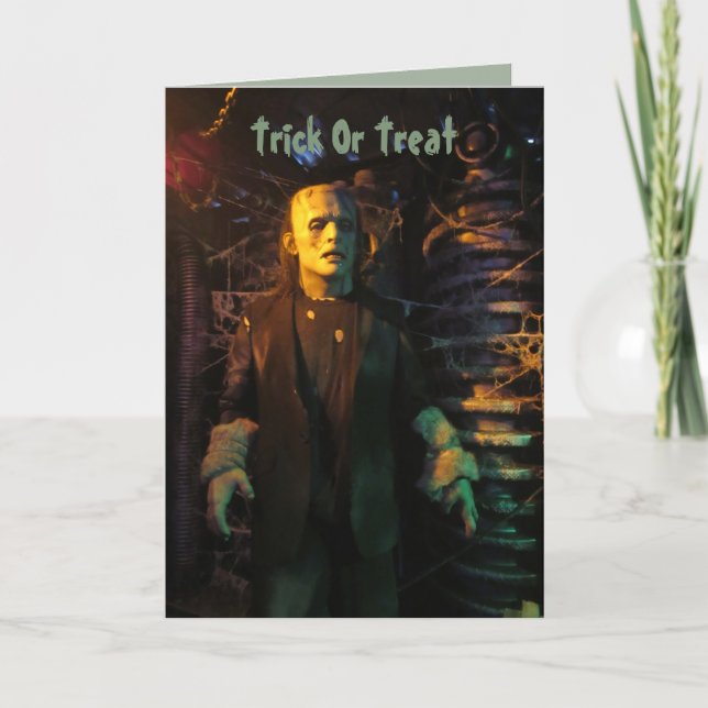 Frankensteins Halloween-Karte Feiertagskarte (Vorderseite)