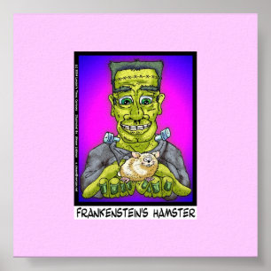 Frankensteins Hamster Lustiger Leinwanddruck Poster