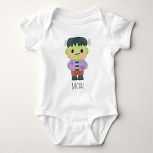 Frankensteins Monster Monogramm Name Baby Strampler