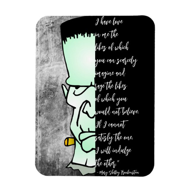 Frankensteins Monster, Shelley Liebe & Rage Quote Magnet (Vertikal)