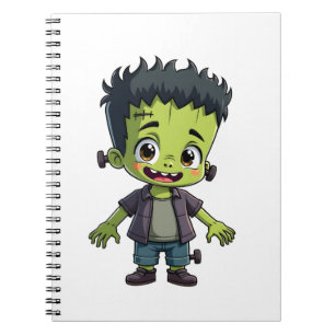 Frankensteins Monster – Süßes Halloween-Cartoon-Sh Notizblock