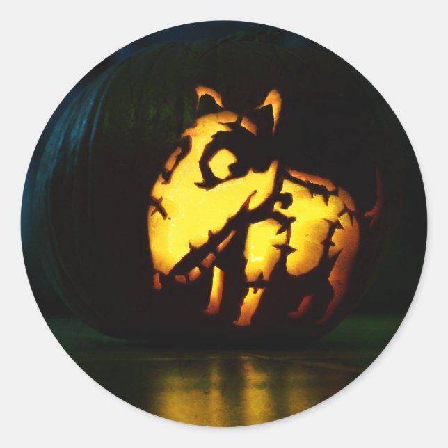 Frankenweenie Kürbis Runder Aufkleber (Vorderseite)