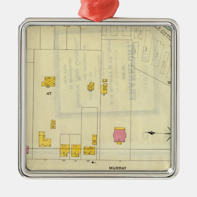 Frankfort, Kentucky 9 Silbernes Ornament (Vorne)