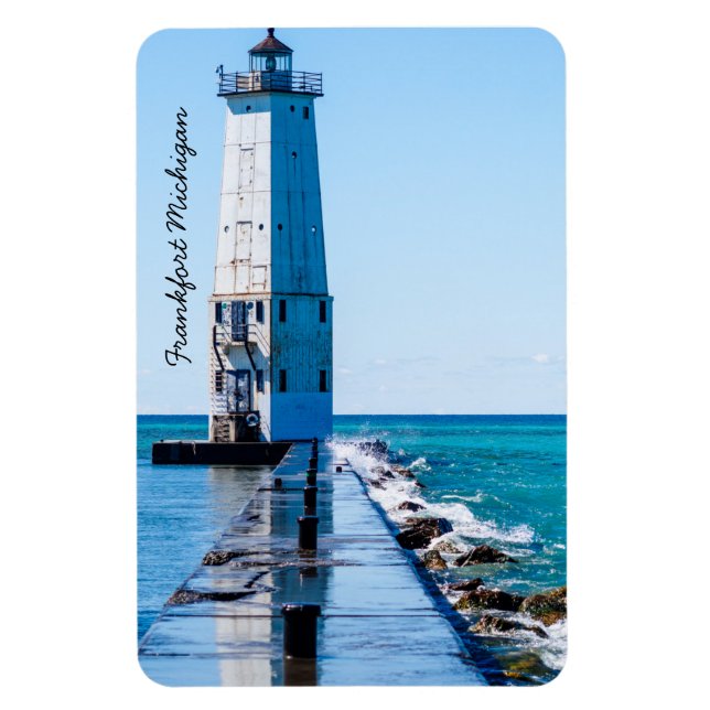 Frankfort Michigan Lighthouse Magnet (Vertikal)