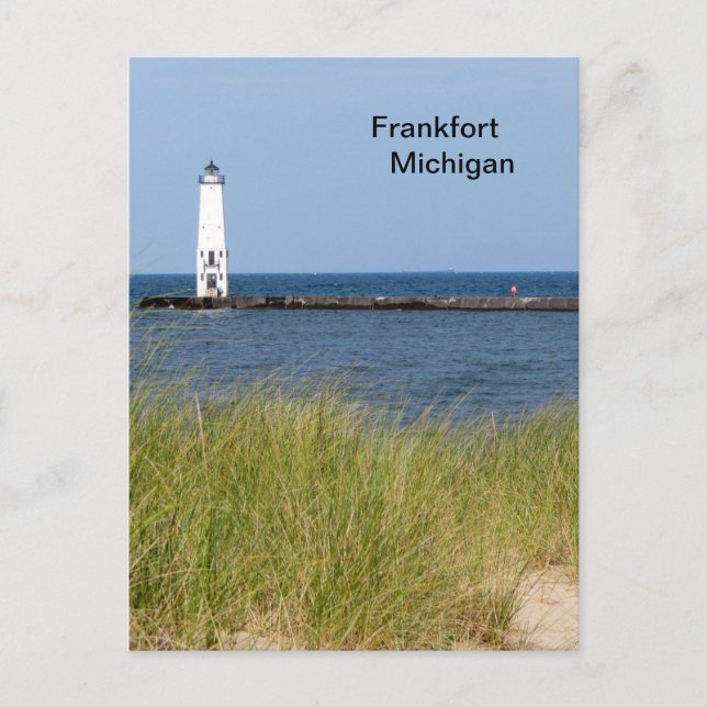 Frankfort Michigan Postkarte (Vorderseite)