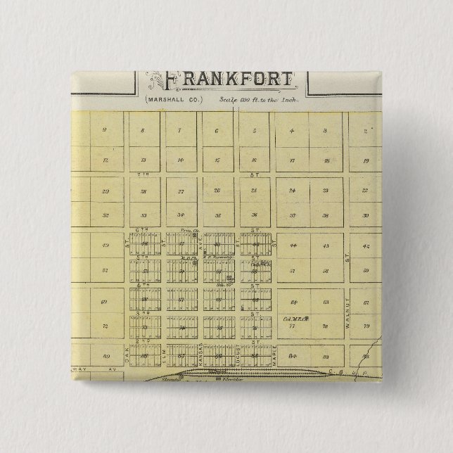 Frankfort, Zuhause City, Bremen und Herkimer, Kans Button (Vorderseite)