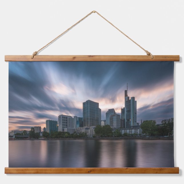Frankfurt am Main Deutschland Wandteppich Mit Holzrahmen (Vorne)