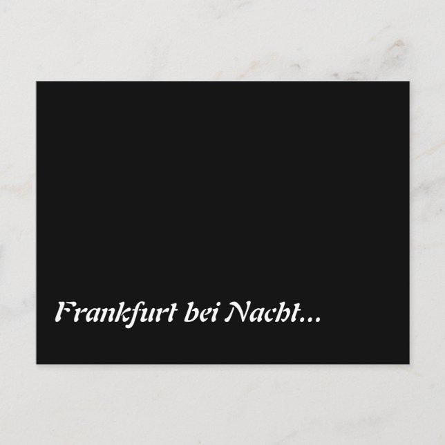 Frankfurt am Nacht Postkarte (Vorderseite)