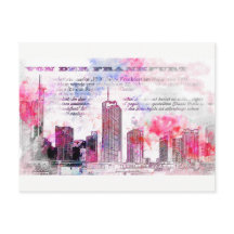 Frankfurt, Architektur - Popart Illustration