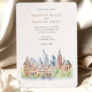 Frankfurt Deutschland Hochzeit Einladung