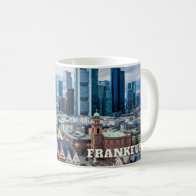 Frankfurt, Deutschland - Stadtansicht Kaffeetasse (VorderseiteRechts)