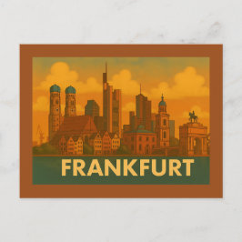 Frankfurt Germany City Art Postkarte