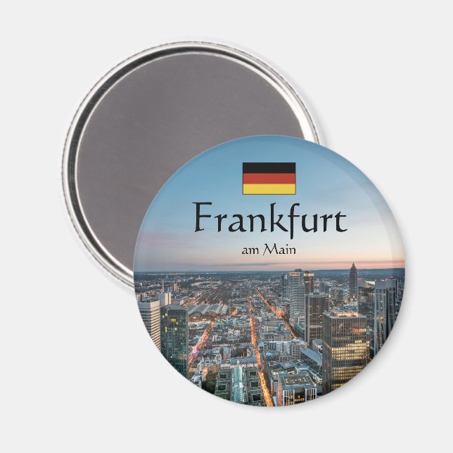 Frankfurt Germany Souvenir Magnet (Vorderseite/Rückseite)