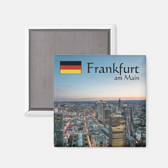 Frankfurt Germany Souvenir Magnet (Vorderseite/Rückseite)