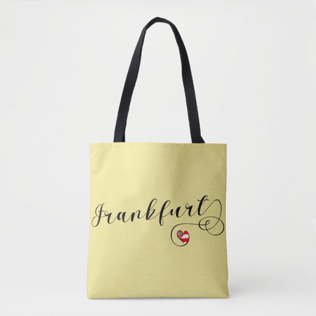 Frankfurt Heart Flag, Hessen, Deutschland Tasche (Vorderseite)
