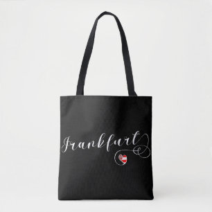 Frankfurt Heart Flag, Hessen, Deutschland Tasche