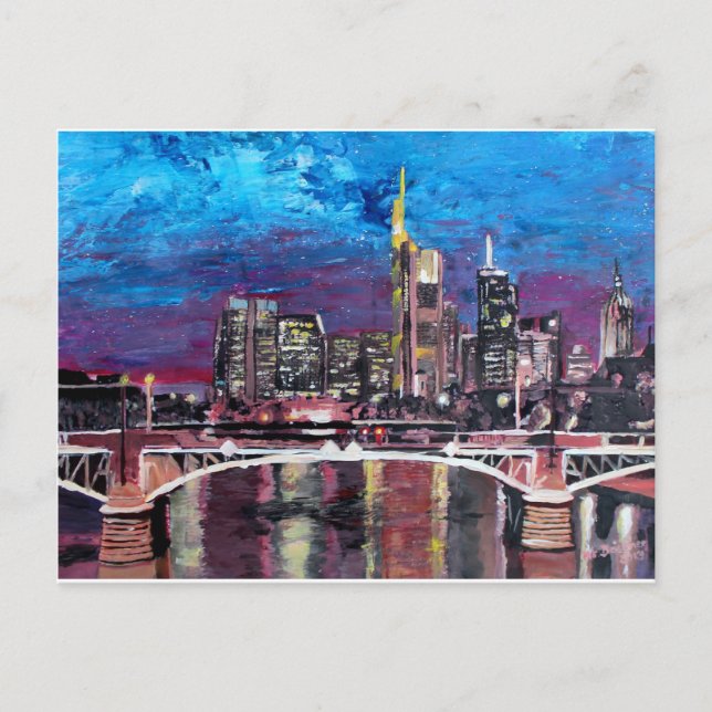 Frankfurt/Main Deutschland - Mainhattan Skyline Postkarte (Vorderseite)