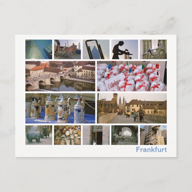 Frankfurt-Multi-Image Postkarte (Vorderseite)