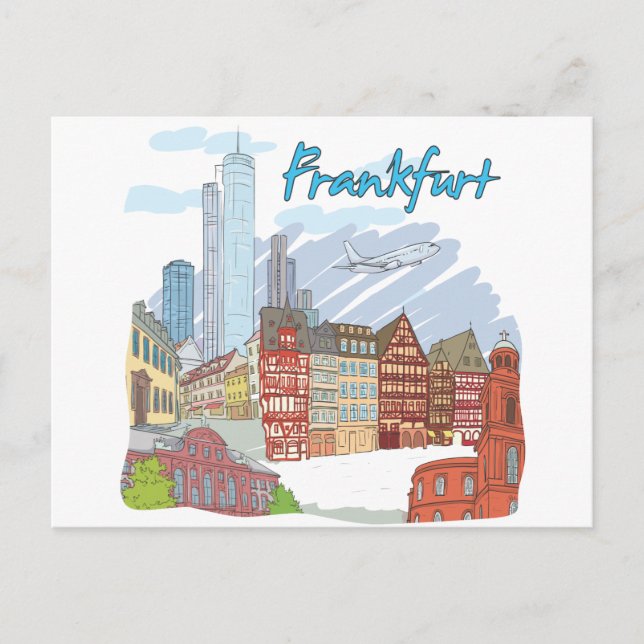 Frankfurt Postkarte (Vorderseite)