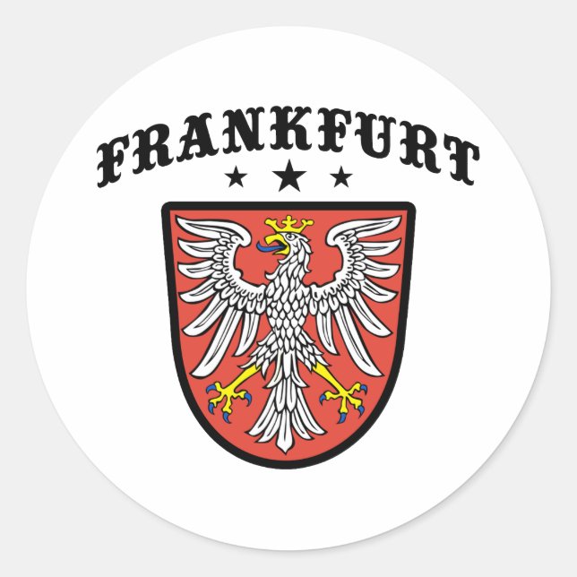 Frankfurt Runder Aufkleber (Vorderseite)