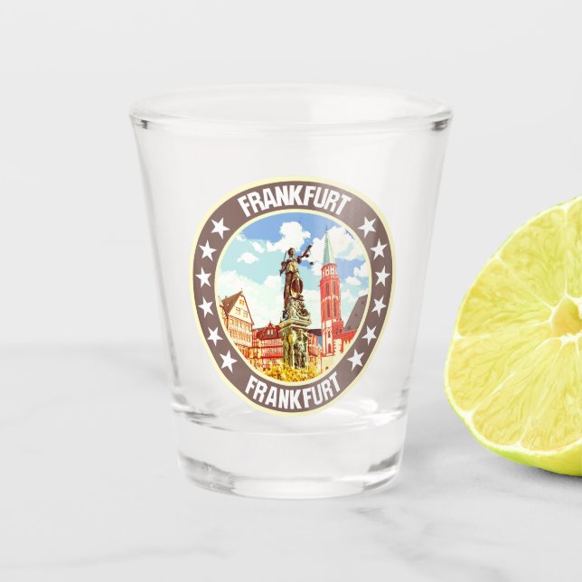 Frankfurt Schnapsglas (Vorderseite)