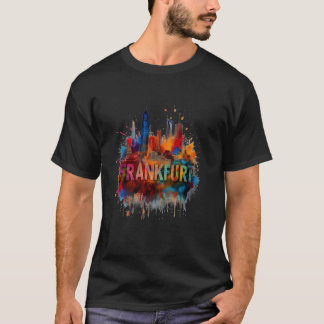 Frankfurt Skyline Herzschlag - Fan - Ich liebe Fra T-Shirt