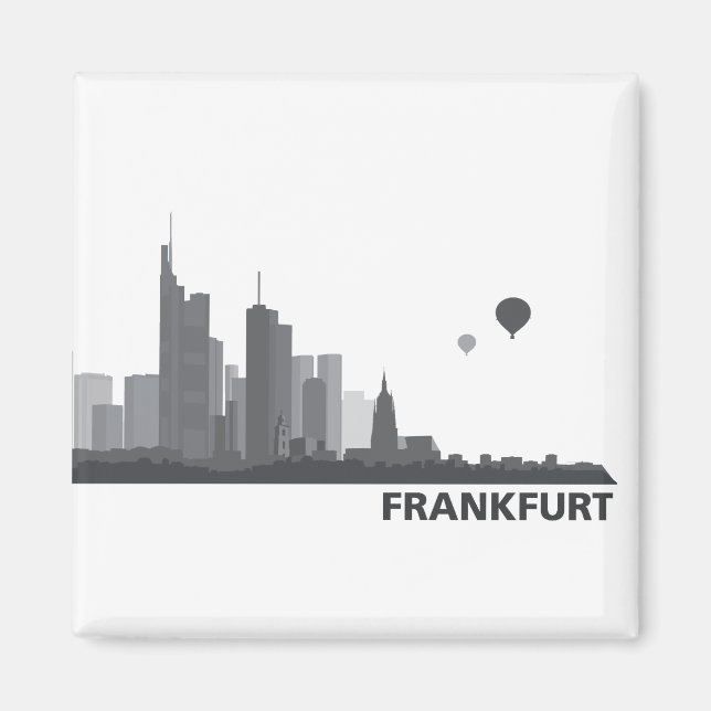 Frankfurt Skyline Kühlschrank Magnet (Vorne)