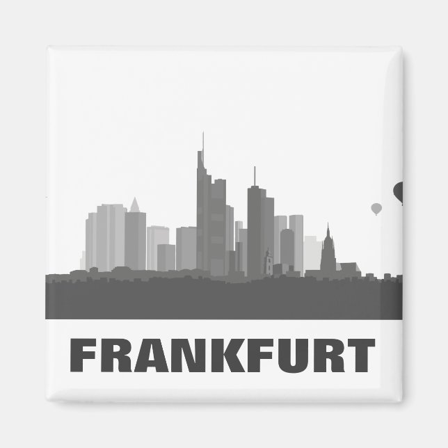 Frankfurt Skyline Kühlschrank Magnet (Vorne)