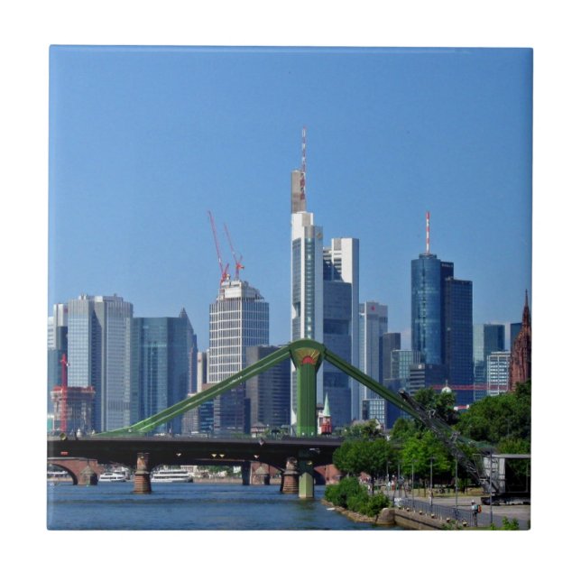 Frankfurter Skyline Fliese (Vorderseite)