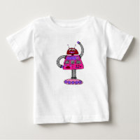 Frankie Robot: Rosa auf Weiß