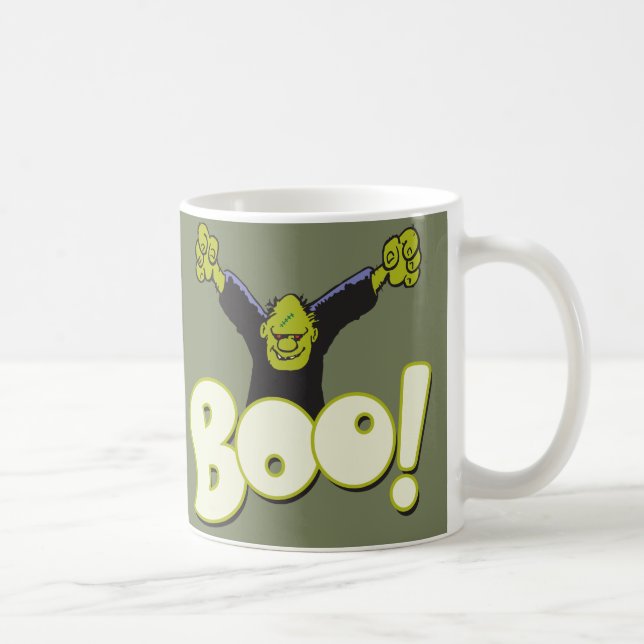 Frankie Superhero - Frankenstein Monster Halloween Kaffeetasse (Rechts)
