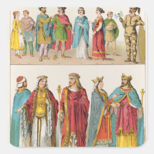 Frankish Kleid Quadratischer Aufkleber