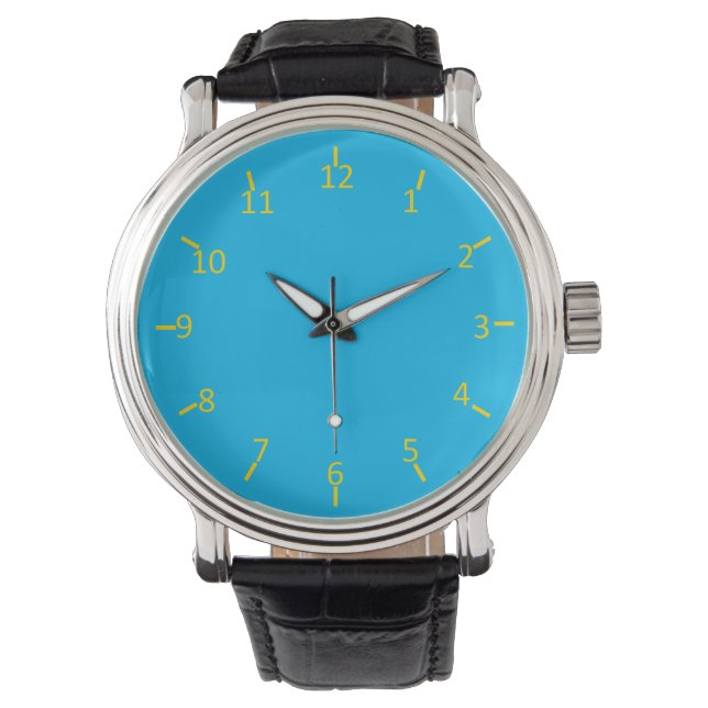 Franklin Blue und Gold Armbanduhr (Vorderseite)
