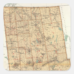 Franklin County Quadratischer Aufkleber