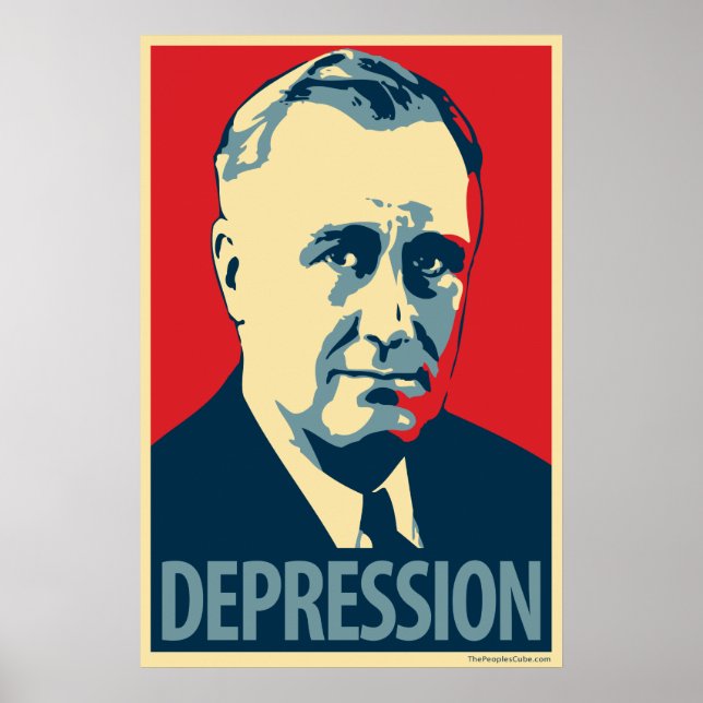 Franklin D. Roosevelt - Depression: OHP Poster (Vorne)