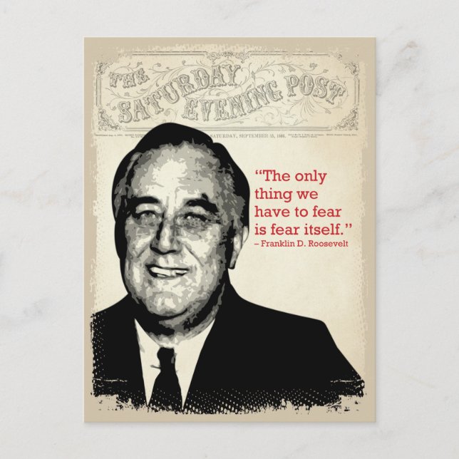 Franklin D. Roosevelt Quote Postkarte (Vorderseite)