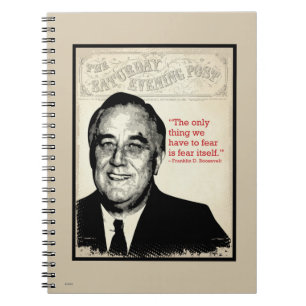 Franklin D. Roosevelt-Zitat Notizblock