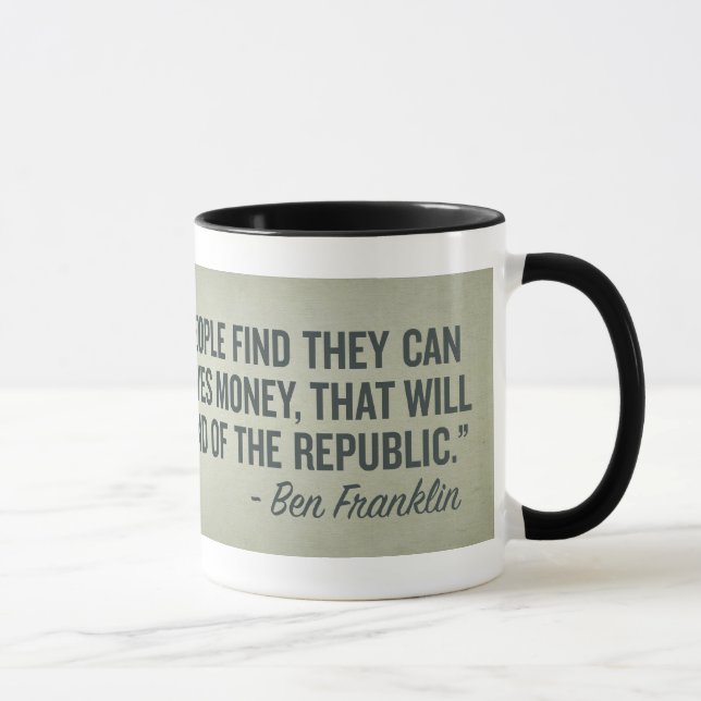 Franklin-Ende der Republik-Tasse Tasse (Rechts)