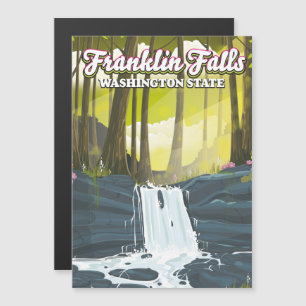 Franklin Falls Washington USA Magnetkarte