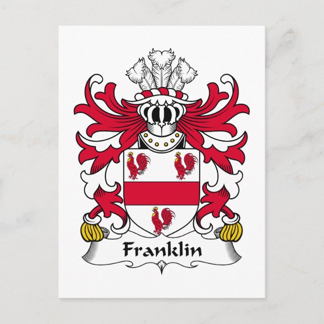 Franklin Familienwappen Postkarte (Vorderseite)