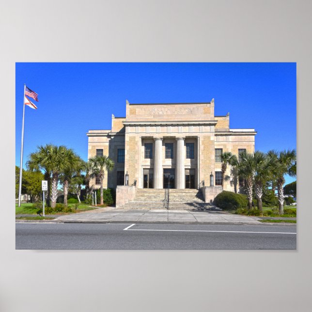 Franklin Landkreis Courthouse, Apalachicola, Flori Poster (Vorne)
