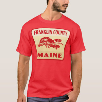 Franklin Landkreis Maine Retro Abzeichen Tan T-Shirt