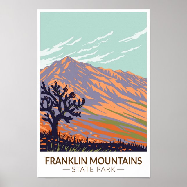 Franklin Mountains Staat Park Texas Vintag Poster (Vorne)