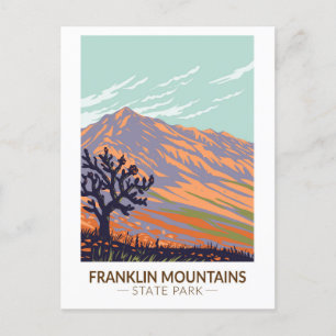 Franklin Mountains State Park Texas Vintage auf De Postkarte