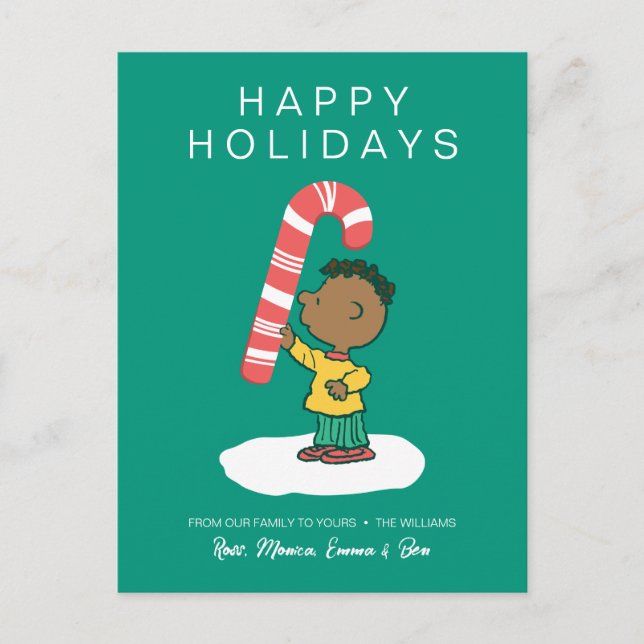 Franklin Peppermint Candy Feiertagspostkarte (Vorderseite)